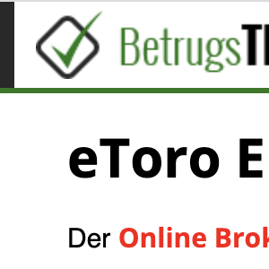 Etoro Erfahrungen betrugstest